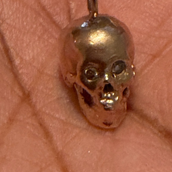 Fortunebaby 14K Rose Gold Gold Skull Charm with Diamonds! - Picture 7 of 7